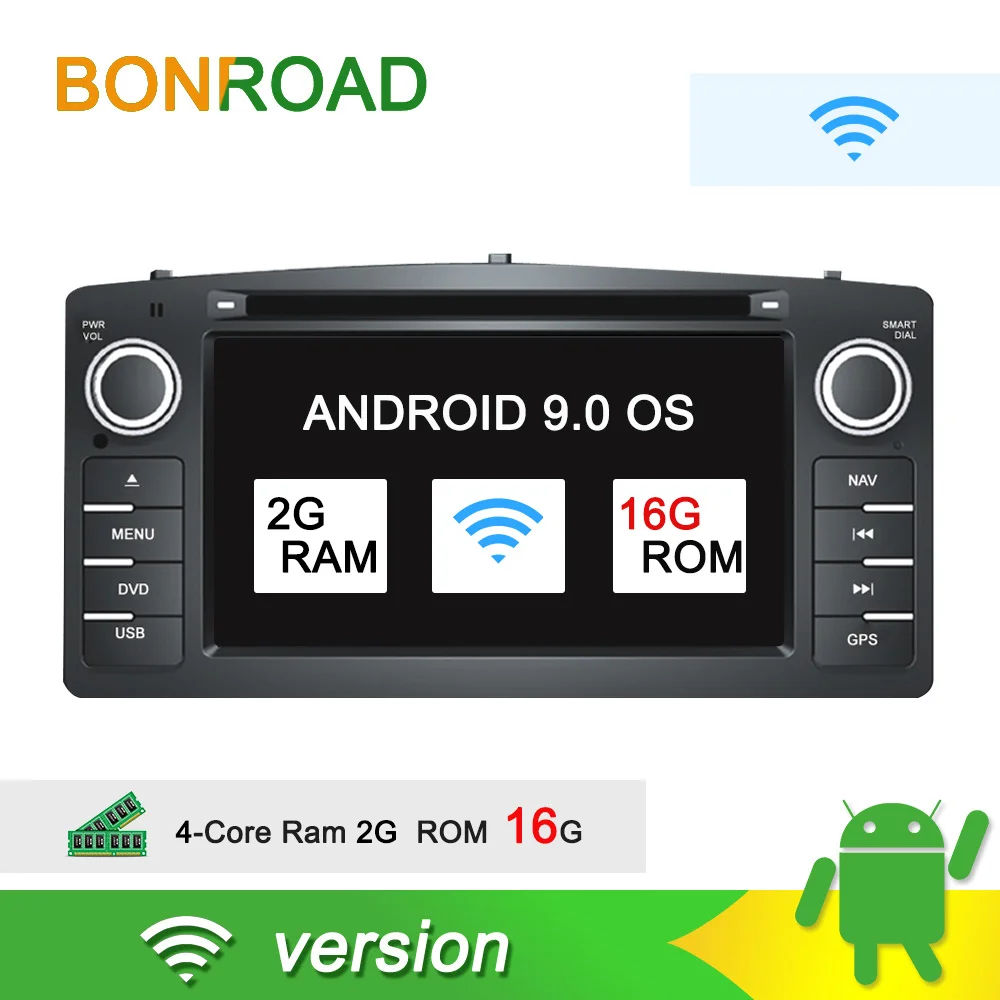 Top Bonroad 2 Din Car Multimedia Player For Corolla E120 BYD F3 Video GPS Wifi Radio 4G  MP3 Touch Screen 1