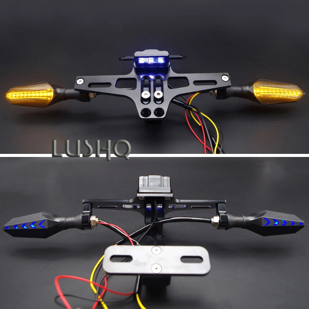 

Universal Motorcycle Adjustable Angle Aluminum License Number Plate Frame Holder Bracket For honda transalp 650 shadow vt750