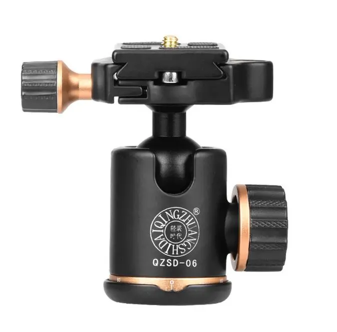 QZSD Q06 Aluminum Alloy Tripod ballhead/Ball Head With Quick Release Plate &ampTwo levels Maximum Load 8KG For Benro Siru Manfrotto |