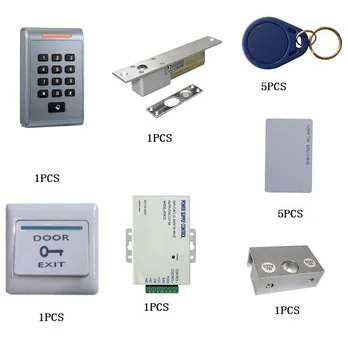 

U5-system2: 1pcs U5 Access Control Keypad+1 bolt lock+1 door folder+1pcs exit button+1pcs power supply+5pcs cards+5pcs keyfobs
