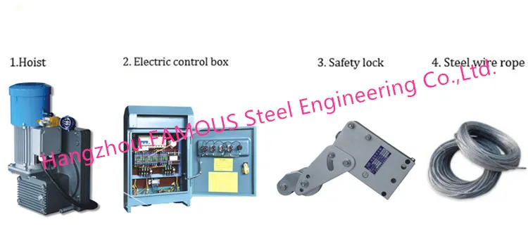 Алюминий сплав тали электрические воздушные рабочие Gondolar платформы Портативный качели этапе подвижной платформе