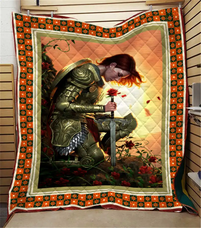Летнее стеганое одеяло с 3D принтом knights Temp для детей, постельные принадлежности для взрослых, мягкое теплое офисное тонкое одеяло, Хлопковое одеяло King size - Цвет: 6