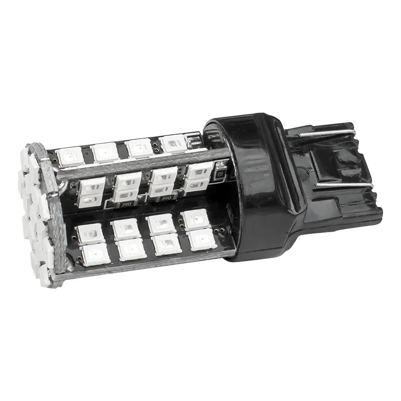 2 шт. T20 7443 W21/5 W супер яркий 79 SMD 2835 светодиодный авто светильник стоп-сигнала 21/5W Автомобильные поворотники лампы белого цвета-красный, желтый, 12V 2X