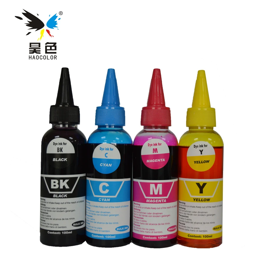 4* 100ml refill dye ink for canon mp287 mg2570 mg5350 mg4250