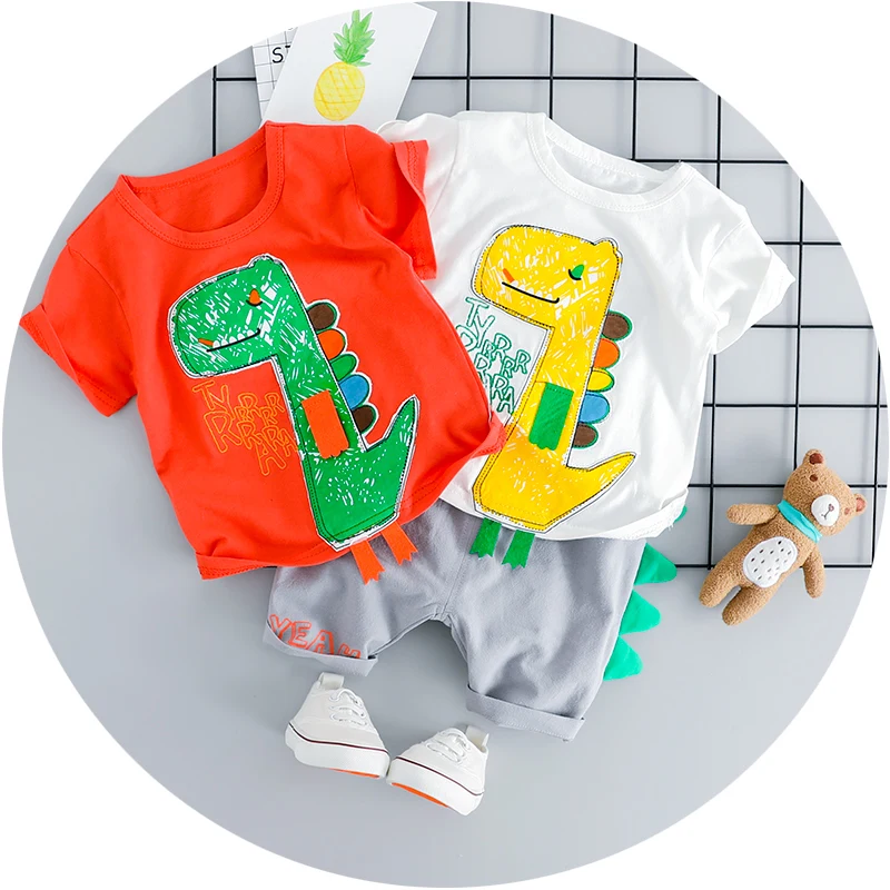 Новые брендовые модные комплекты для маленьких мальчиков детская одежда