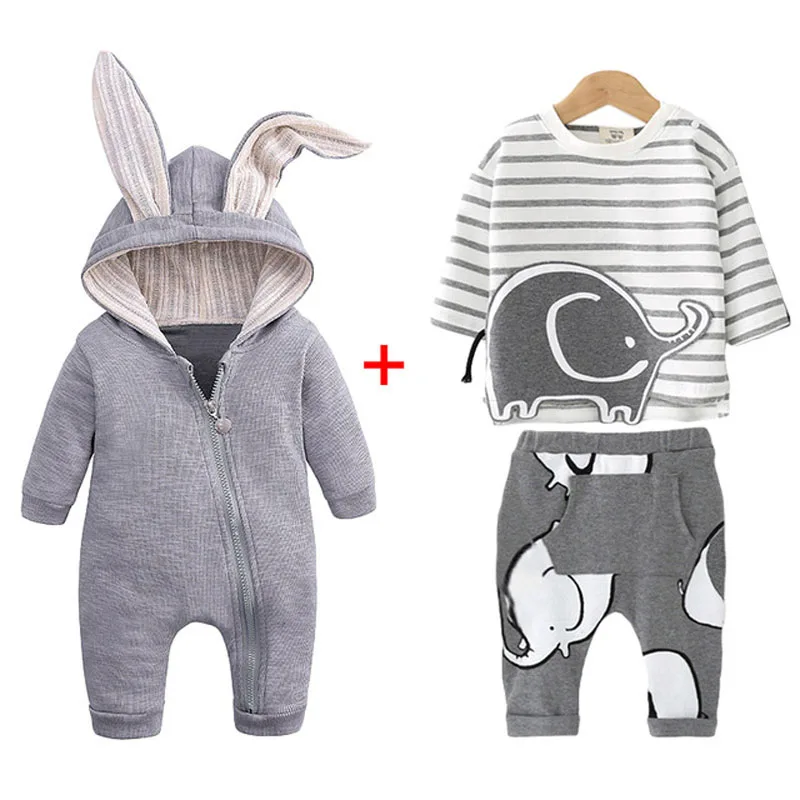 

Newborn Baby Boys Clothes Sets Infant Clothing Children Overalls 0-2 Year 2019 Autumn Winter Baby Girls Clothes For Baby Outfit