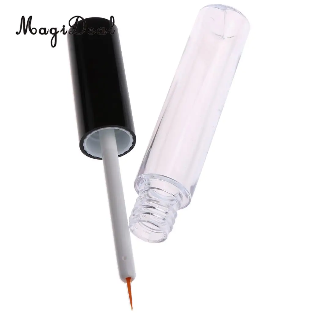 2 Pieces 10ml Mini Acrylic Empty Clear Lip Gloss Tube Lip Stick Bottle Container Lipgloss Tube Eyeliner Eyelash Split Bottle