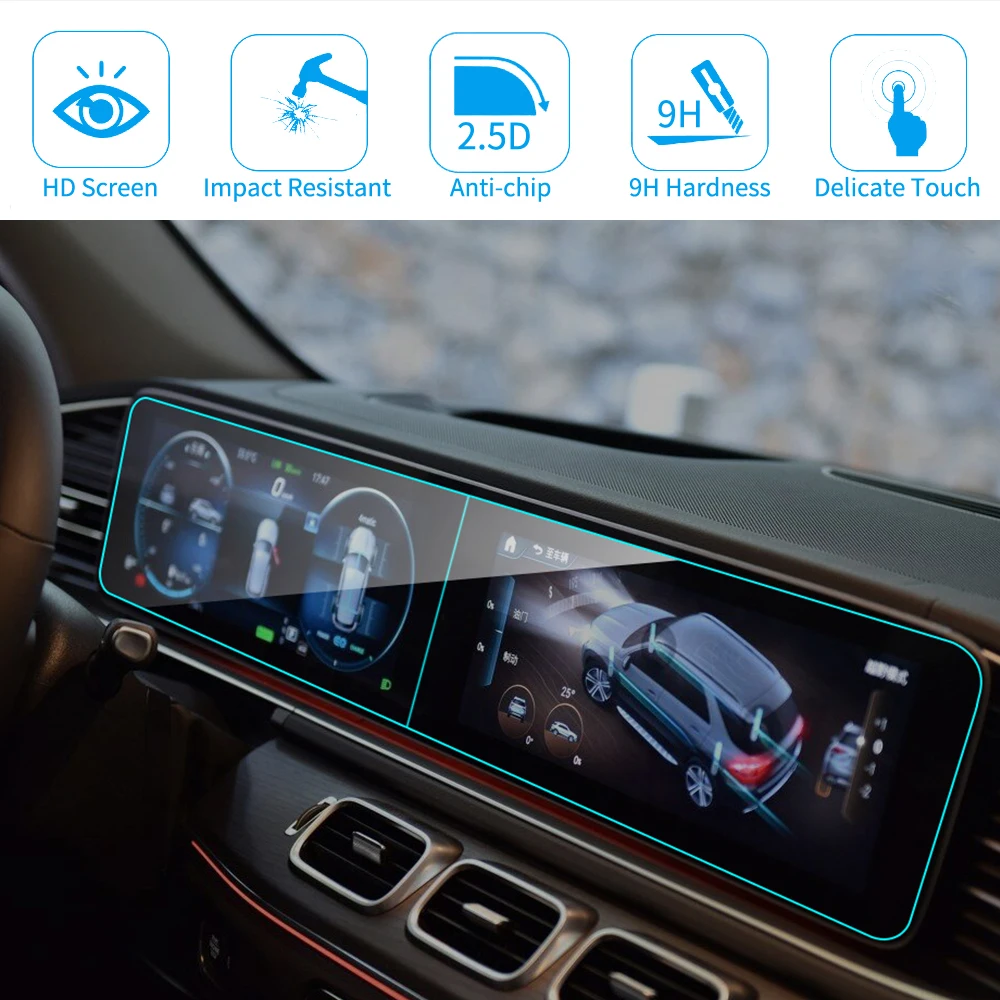 Автомобильный gps навигатор экран протектор HD закаленное стекло для Mercedes W204 W205 X253 W219 W166 X166 W447 C V GLC CLS GLE GLS класс