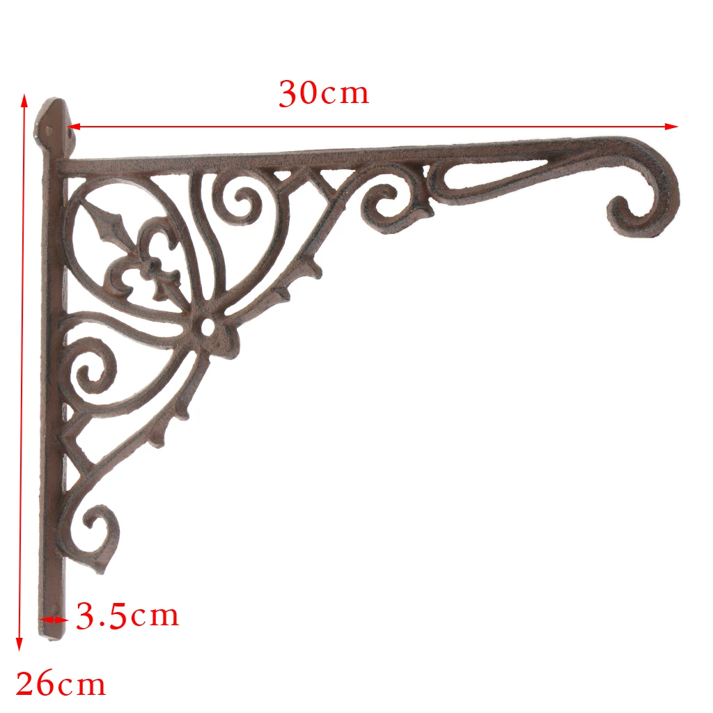 2 шт домашний декоративный кронштейн для полки с орнаментом чугунный прямоугольный настенный кронштейн кронштейны для полки L