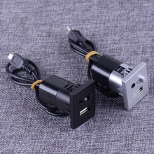 43 см пластиковый автомобильный мини USB приборная панель Вход Соединительный модуль точка 3,5 мм Черный Серебристый подходит для Ford Focus MP3 3,5 мм Jack