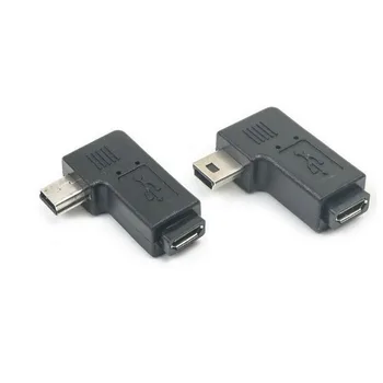 

Mini usb Male to Micro USB Female 90 270 degree Angle Converter Connector data Sync Charger Adapter for Car MP4 PC Tablets Cable