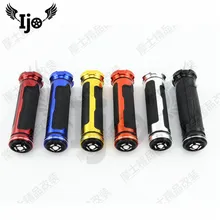 Модифицированный высококачественный металлический руль мотоцикла для kawasaki honda yamaha нескользящий ручной Клей руль кроссового мотоцикла ручки 22 мм 24 мм