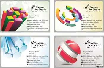 

threedimensional graphics translucent card template 4 designs Y0111