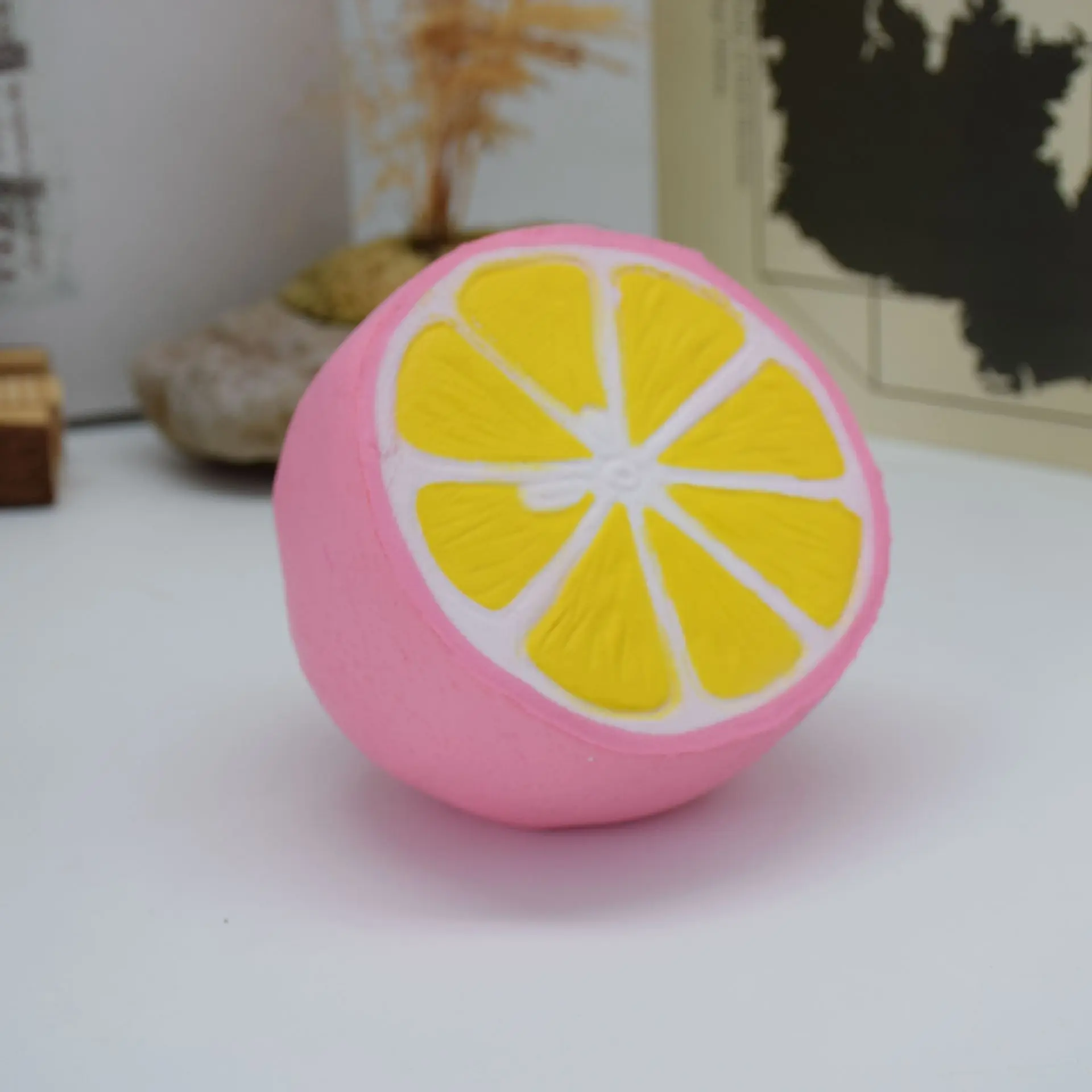 Новинка года Горячие Squishy антистресс Squishi PU медленно отскакивающие игрушки Squishy половина лимон декомпрессии забавные игрушки для детей - Цвет: Розовый