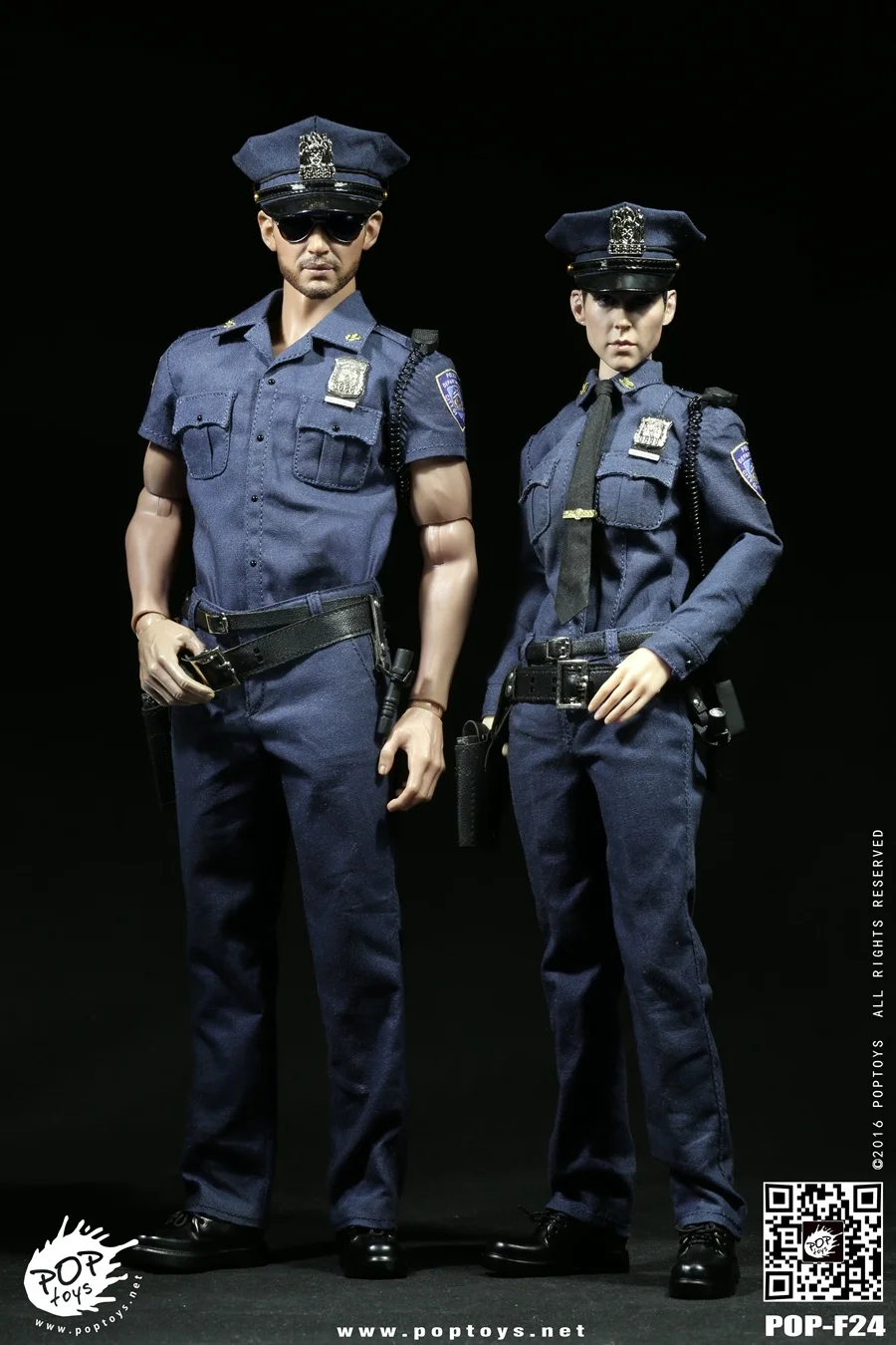 1:6 scale Super flexible figure U.S. Policeman or Policewoman 12