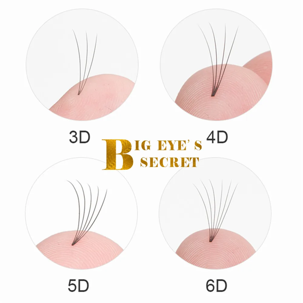 

BES 3D 4D 5D 6D Short Stem Volume Lash Extension Premade Fans Natural Eyelash Extension Wide Fans Handmade Premade Volume Fans