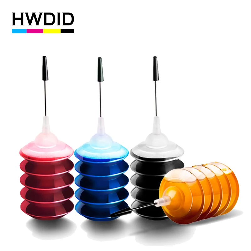 

HWDID 30ml Universal Refill Dye Ink Black C M Y compatible for Brother for CANON for Epson for HP Printer All Inkjet Printers