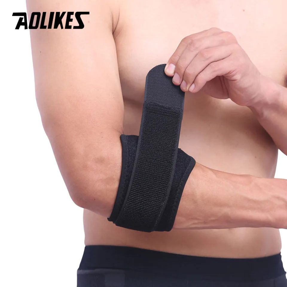 Aolikes 1 قطع adjustbale تنس الكوع الحرس الوسادات لاعب غولف حزام الكوع هدفين متلازمة آلام التهاب اللقيمة الجانبي