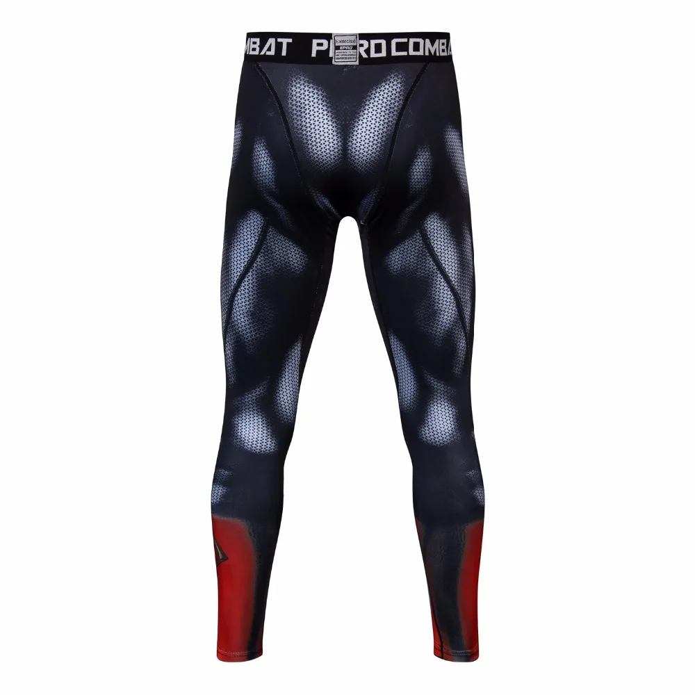 Леггинсы с 3D принтом Супермена, мужские компрессионные колготки, штаны, новые обтягивающие спортивные штаны, мужские брюки для фитнеса