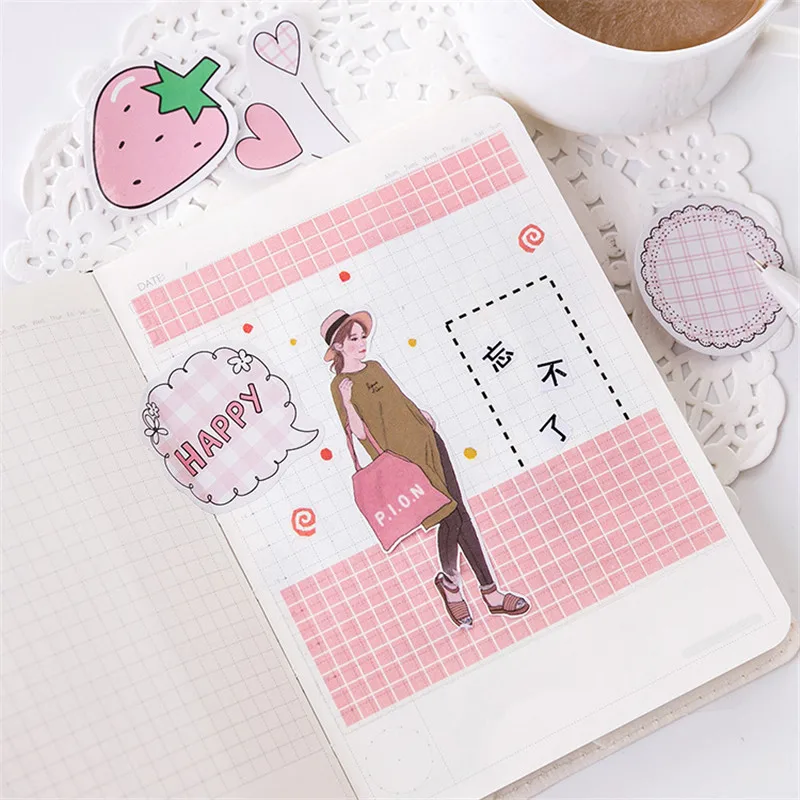 45 шт./упак. Kawaii блокнот с рисунком клубники планер журнал школьные и офисные
