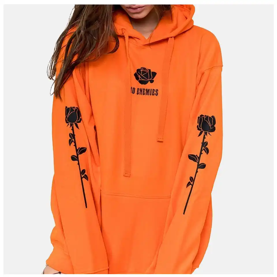 green and orange hoodie