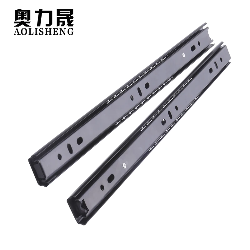 

Free Shipping 27mm Width Two Sections Ball Bearing Telescopic Furniture keyboard tray Drawer Slides Rail
