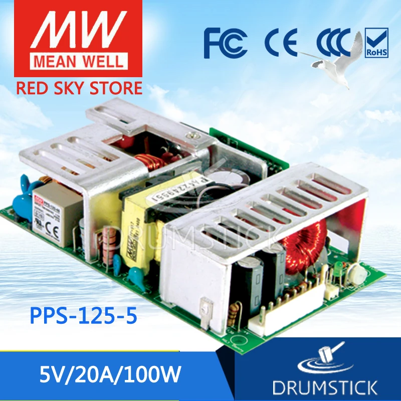 

MEAN WELL PPS-125-5 5V 20A meanwell PPS-125 5V 100W Single Output with PFC Function