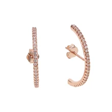 Модный Длинный крючок 925 стерлингового серебра цвета: золотистый, серебристый цвет серьги-клипсы провода элегантность модные шикарные женские cz серьга в виде стержня