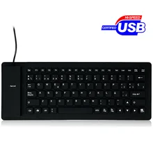 Teclado de silicona Flexible y suave para ordenador portátil, teclado plegable con cable de 84 teclas en español para ASUS, Lenovo, Acer, Gateway, HP, PC y de escritorio