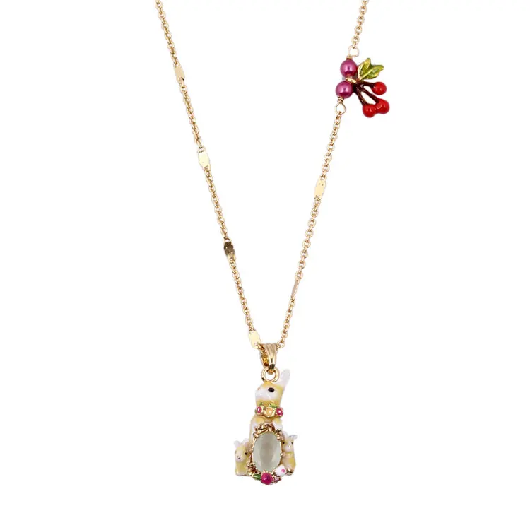 

Vintage Necklace Yellow Rabbit Fashion Jewelry Yellow Rabbit Bijoux Gifts For Women