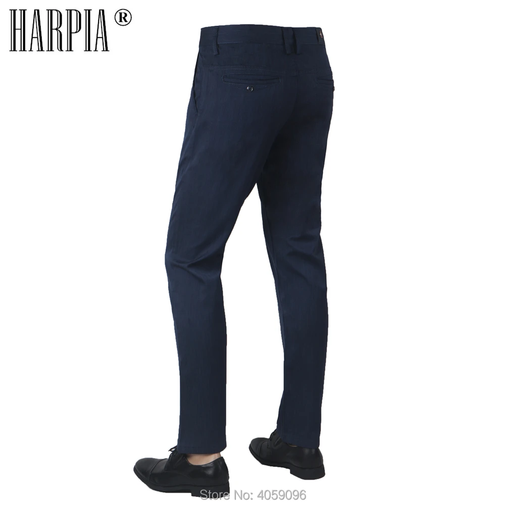 HARPIA Hot Men's Casual Trousers Autumn Winter New Cotton Male Straight Business Long Pants Man Loose Full-length Pants