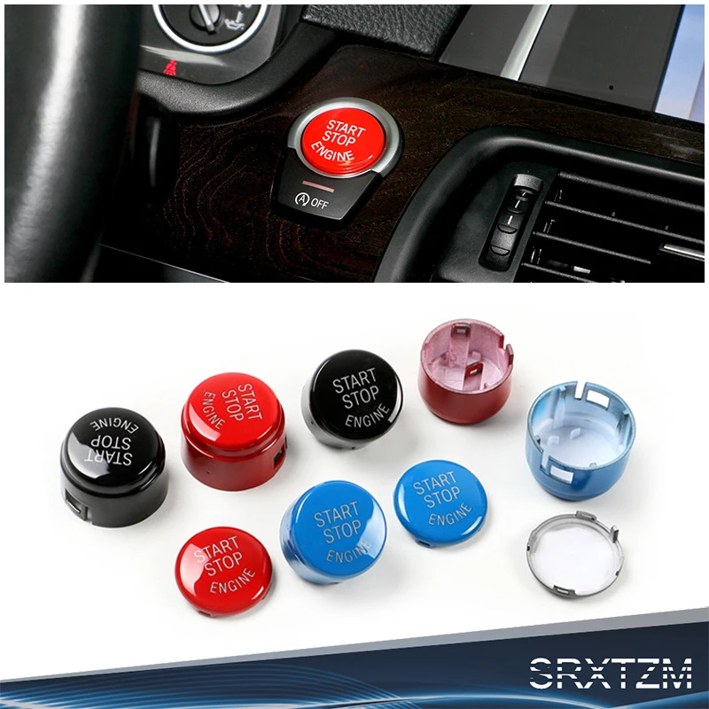 

SRXTZM Car Engine Start Stop Switch Button Replace Cover For BMW F30 F10 F34 F15 F25 F48 X1 X3 X5 E60 E70 E71 E90 E92 E93