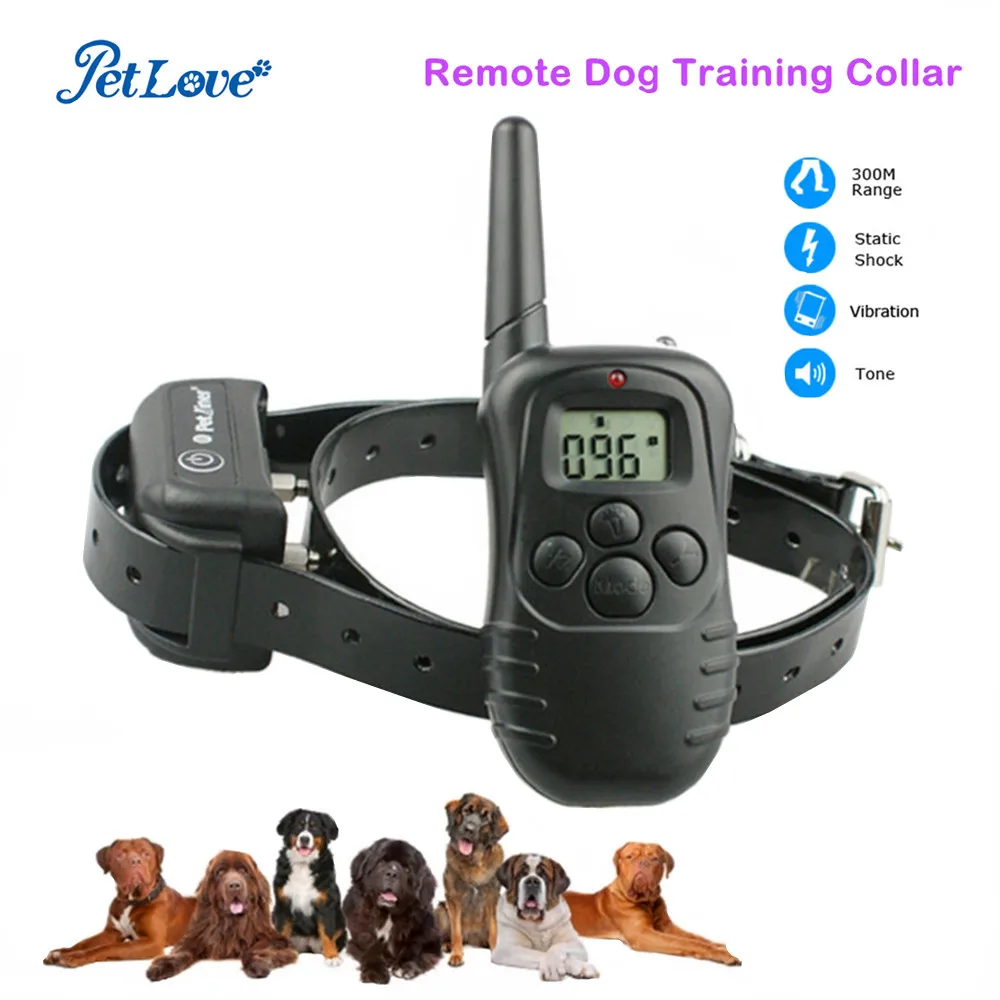 Rechargeable and Waterproof LCD Display Remote Pet Training Collar for