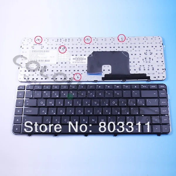 Русская клавиатура для ноутбука HP Pavilion DV6 3000 3034 3100 3035 0KN0 FS1RU13 с черной рамкой ru