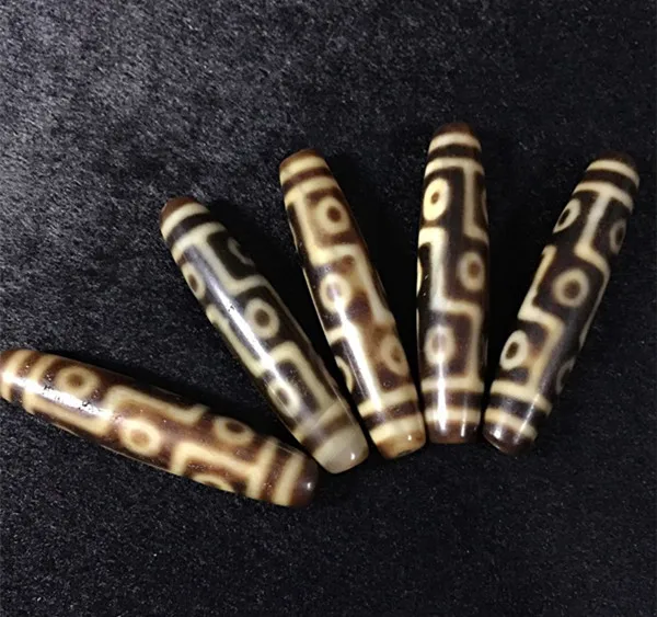 

55mmx12mm DYI Jewelry Tibetan Mystical Agate Dzi 9 Eyes Beads loose beads Charm Pendant Old Dzi Pendant