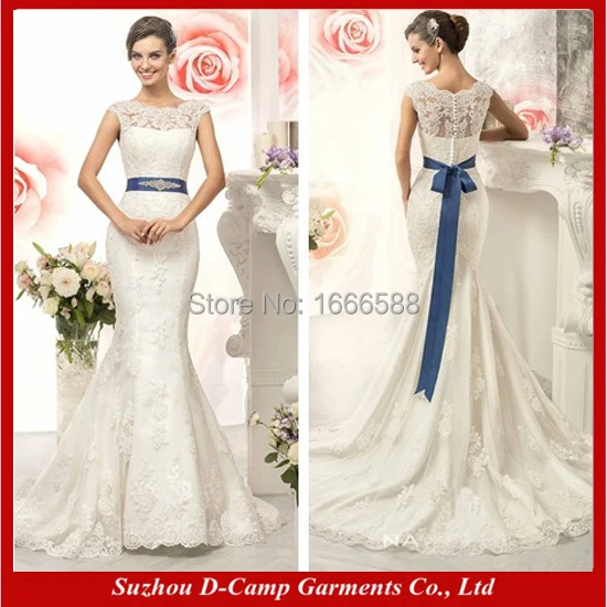 Closed Back Mermaid Wedding Dress