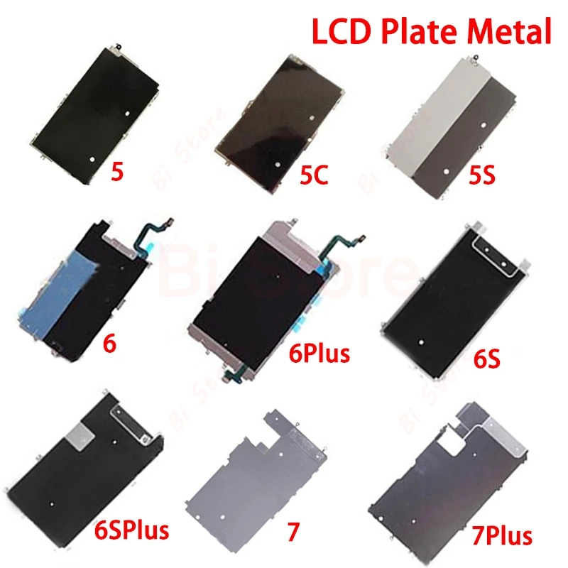 Metal Backplate Shield LCD Metal Heat Plate with Home Button Extend Flex Cable Back Plate For iPhone 5 5C 5S 6 6S Plus 7 Plus