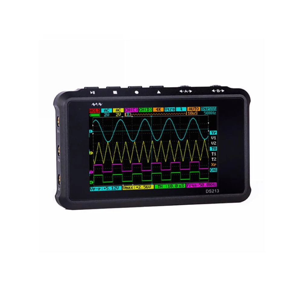 

2019 Mini DS213 Pocket Oscilloscope 4 Channels 15MHz Analog Bandwidth Upgraded DS203 Micro USB Oscilloscope 100Msa/s