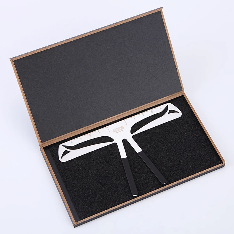 

2019 New Three-point Positioning Eyebrow balance Ruler Permanent Makeup Eyebrow Pencil Measuring Tool Metal Tattoo Accesories