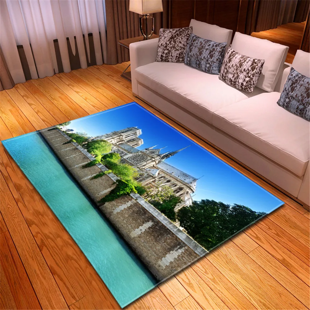 Творческий Нотр-Дам фото памятный день удобный ковер домашний декор ковры и ковры для дома гостиная нордическая A29@ X