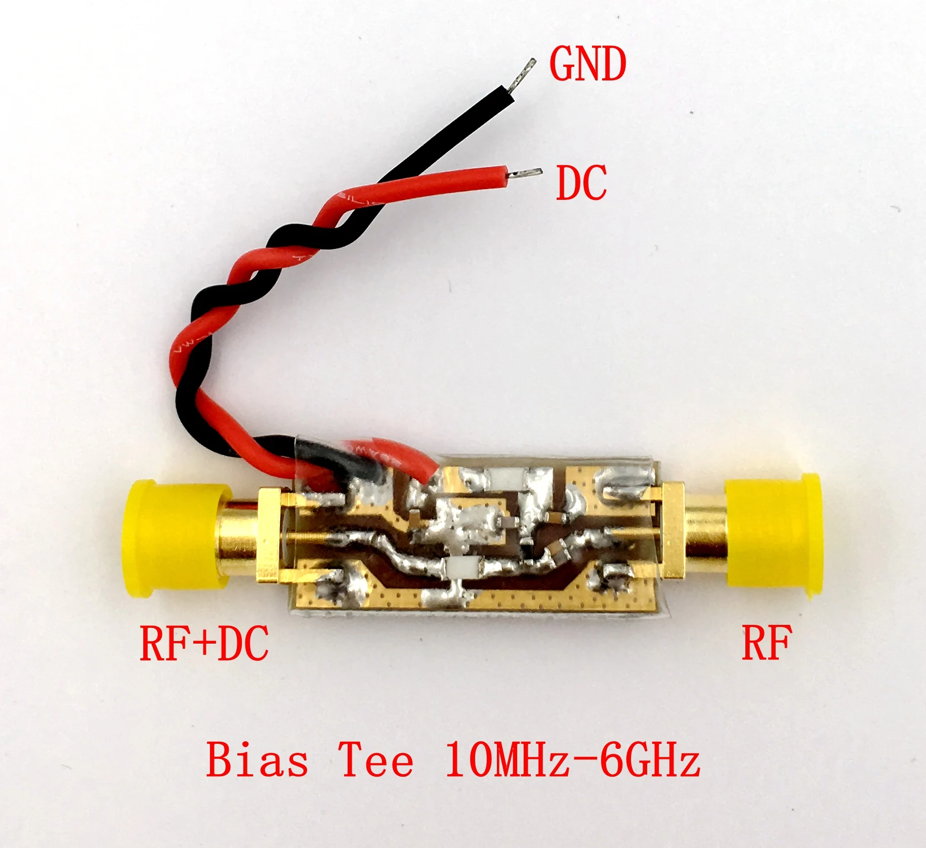

Broadband RF Feeder RF Blocker Bias Feed Bias Tee 10MHz-6GHz
