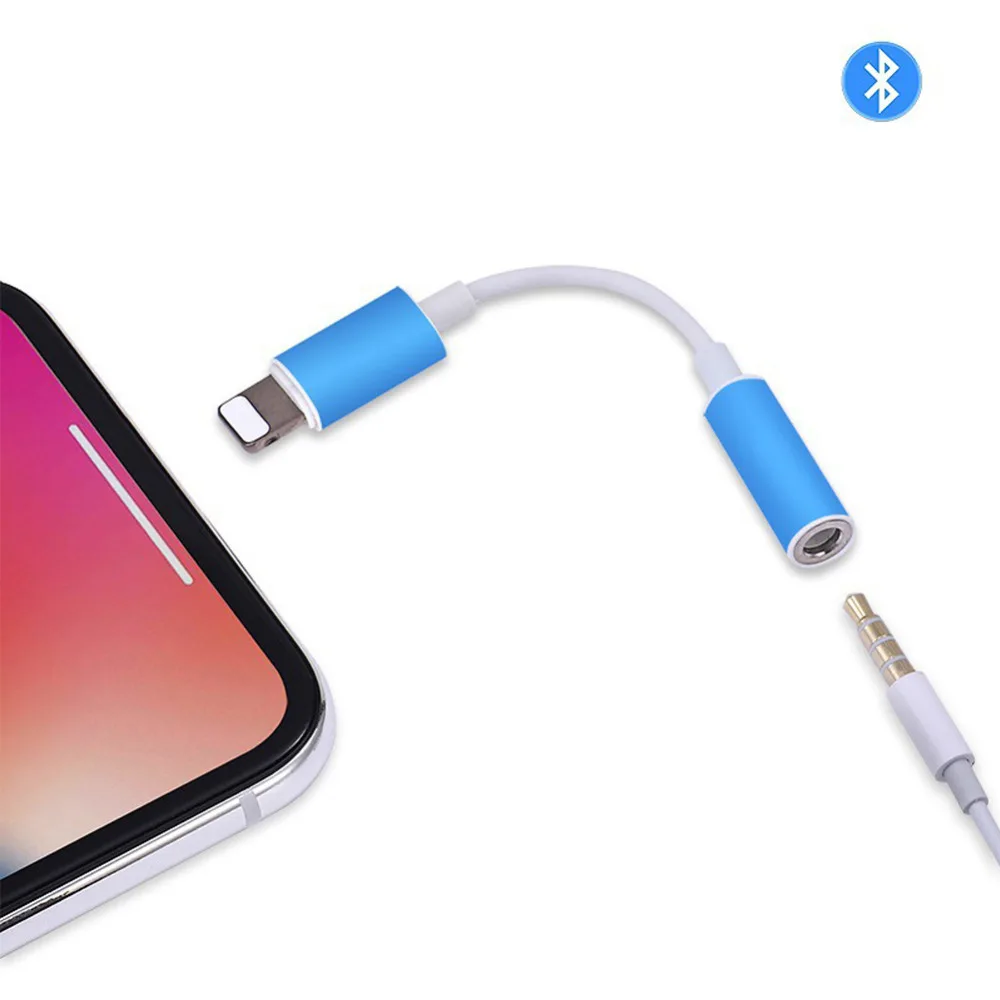 Headphone Jack Adapter Aux Audio Dongle to 3.5mm Cables Earphone Adaptor Bluetooth Connector for iPhone 7/7Plus/8/8Plus/X/XS Max
