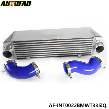 AUTOFAB - FOR BMW 135 135i 335 335i E90 E92 06-10 N54 TURBO INTERCOOLER KIT +SILICONE HOSE KIT Blue AF-INT0022BMWT335IQ