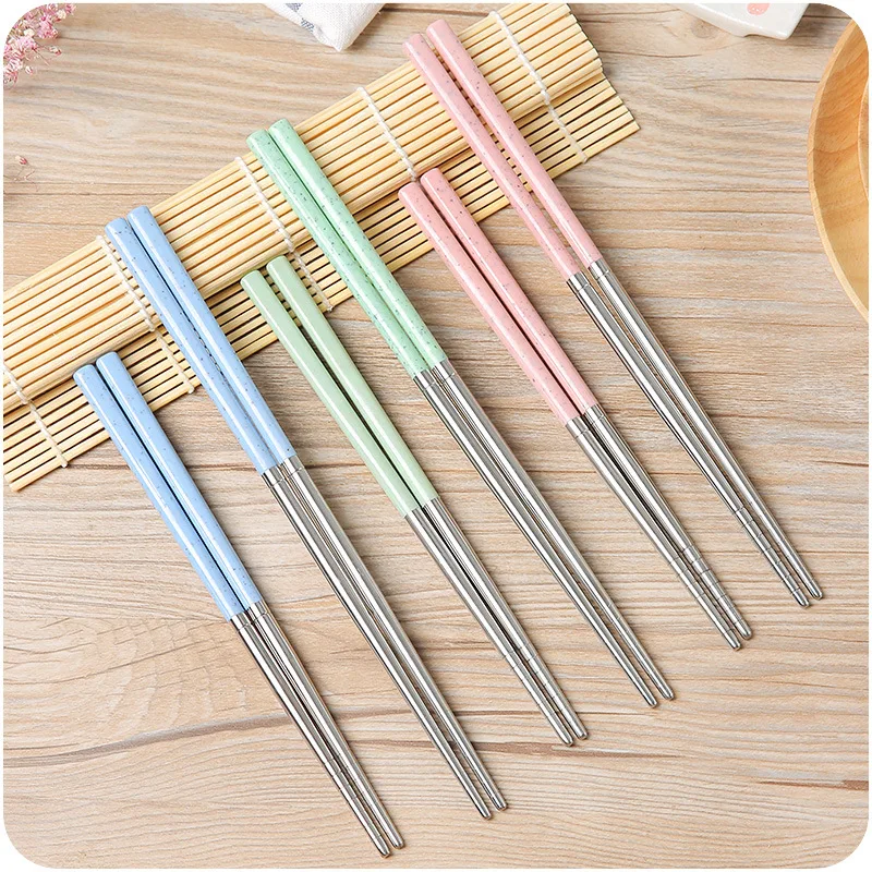 

1 Pair Korean Stainless Steel Chopsticks Laser Engraving Patterns Food Sticks Portable Reusable Chopstick Sushi Hashi gifts