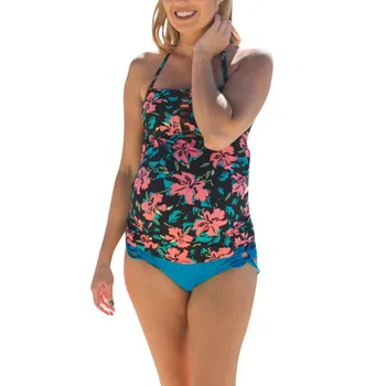 

Women Maternity Floral Print Bikini Swimwear Swimsuit Bathing Suit Beachwear Maternity Bikini 2020 New Пляжный костюм #S