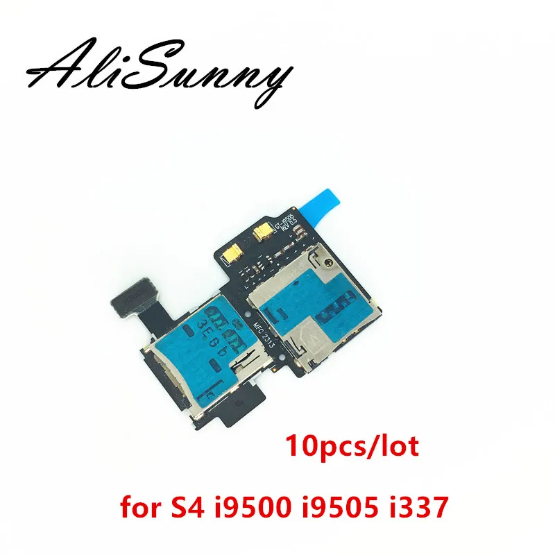 10 шт. лоток для Sim карты AliSunny Держатель гибкий кабель Samsung Galaxy S4 i9505 i9500 i337