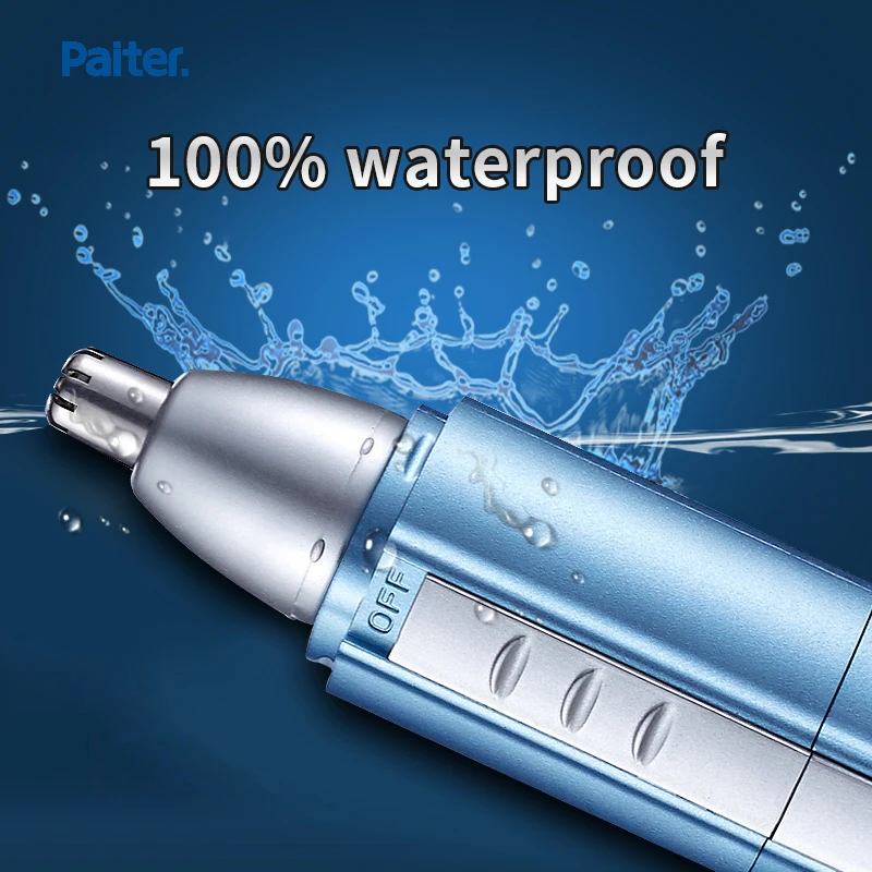 Paiter 3 в 1 триммер для носа водонепроницаемый перезаряжаемый портативный мужской триммер для бровей электрическая машина для резки волос