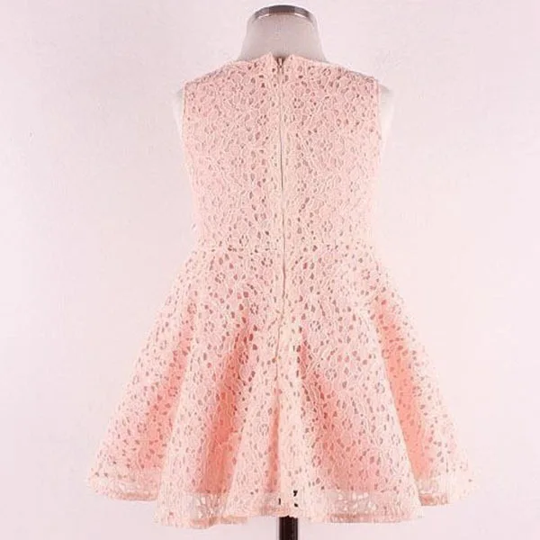 

Summer Girls Dress Elegant Princess Dress With Flower Fashion Lace Dress