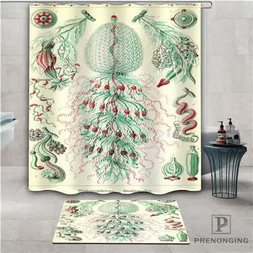 

Custom Haeckel Acephala (1) Waterproof Shower Curtain Doormat Home Bath Bathroom Polyester Fabric Multi Sizes#2019-01-12-284