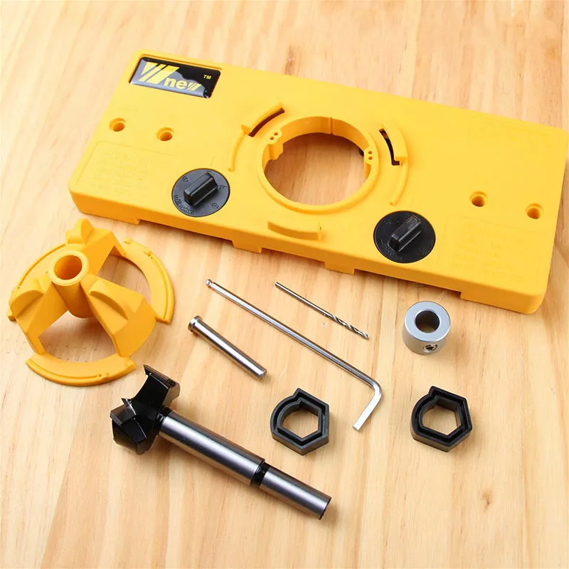 

35MM Cup Style Hinge Boring Jig Drill Guide Set Door Hole Template For wood Hole Locator Kreg Tool Hinge Jig Drill Guide Tool